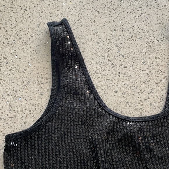 Express black sequins tank top size small - Picture 3 of 6